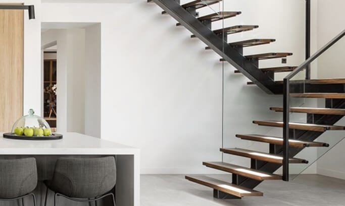 Steel staircase